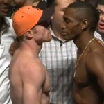 canelo lara staredown