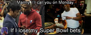 mayweather pacquiao meme super bowl bets