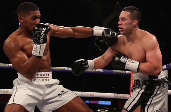 Joshua went the full distance for the first time against Parker. Photo Credit: Sky Sports 