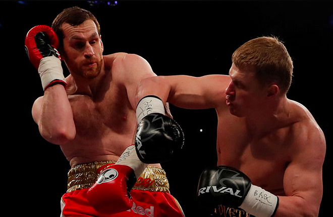 Alexander Povetkin in action against Cedric Boswell.