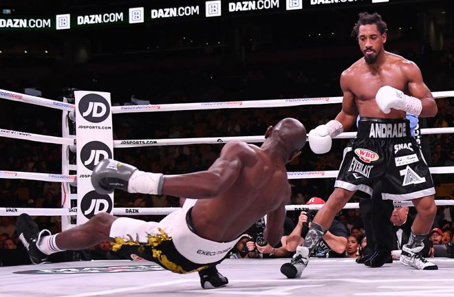 Demetrius Andrade dominated Walter Kautondokwa. Photo Credit: Sky Sports