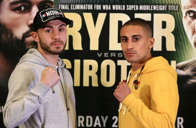 Ryan Doyle and Jordan Gill face off ahead of their fight this Saturday. Photo Credit: Sky Sports 