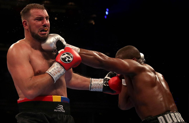 Dubois stopped Razvan Cojanu in the second round. Credit: Evening Standard