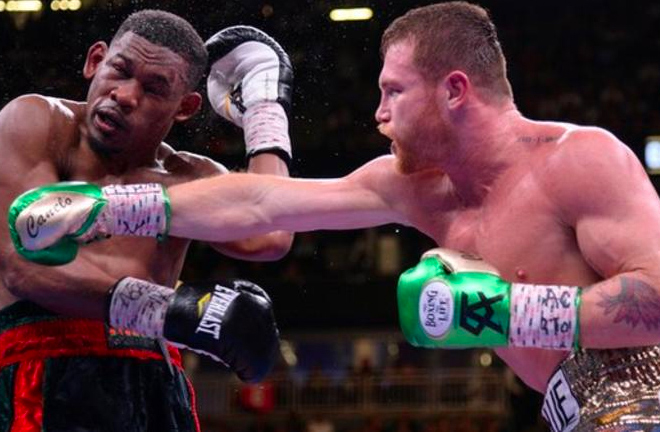 Jacobs was beaten by Canelo Alvarez on points in May Credit: BBC Sport / Reuteurs