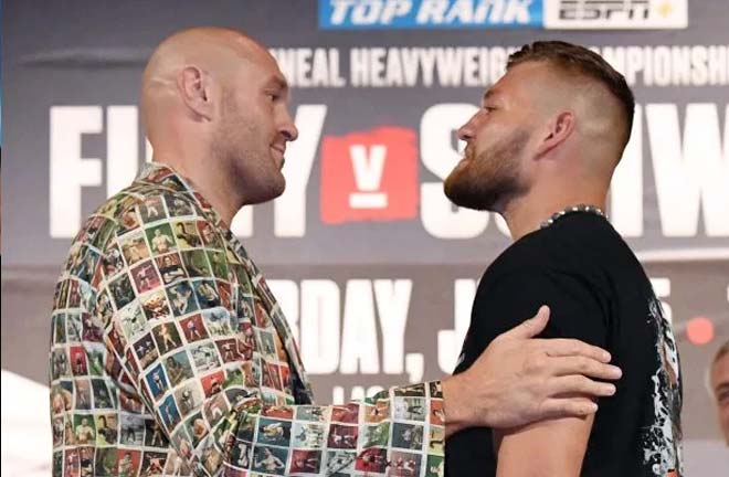 Fury-Schwarz face off. Credit: The Sun