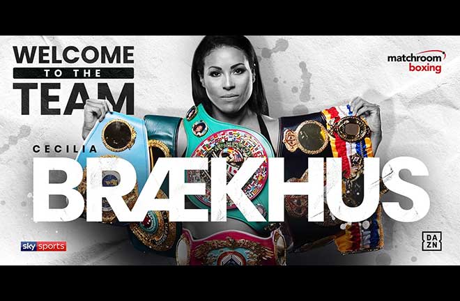 Woman's P4P Star Cecilia Braekhus Signs With Matchroom Boxing. Credit: Matchroom Boxing
