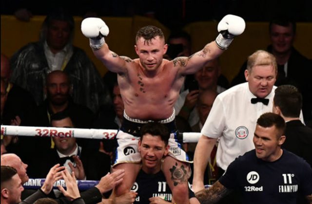 Carl Frampton is hoping to become a three-weight world champion in the near future Photo credit: irishnews.com
