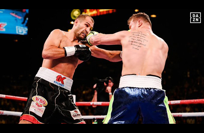 Kovalev had his moments but fell to a vicious 11th round KO Credit: DAZN USA
