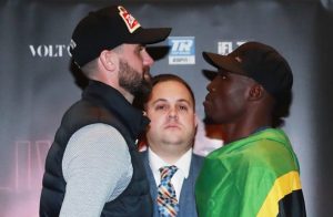 Rocky Fielding head to head with his opponent. Photo credit: bigfightweekend.com