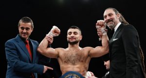David Avanesyan saw off Jose Del Rio inside the first round in Barcelona Credit: Matchroom Boxing