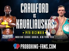 Terence Crawford makes a third defence of his WBO world welterweight title at Madison Square Garden