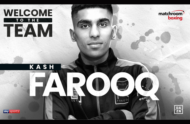 Scottish Bantamweight talent Kash Farooq has joined Matchroom Credit: Matchroom Boxing