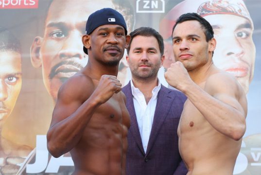 Daniel Jacobs takes on fellow former middleweight world champion Julio Cesar Chavez Jr at catchweight on Saturday Credit: Matchroom Boxing