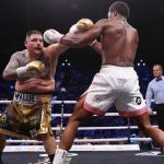 Joshua kept Ruiz Jr frustrated at distance throughout a dominant 12 rounds Credit: Matchroom Boxing