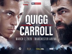 Scott Quigg will finally face Jono Carroll in Manchester, March 7. Photo credit: Matchroom Boxing