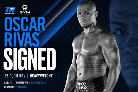 Oscar Rivas has signed a multi-fight promotional deal with Top Rank Boxing Credit: Top Rank