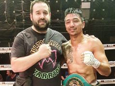 Tony Tolj and Steve Gago after winning his WBC Australasian title. Photo Credit: Tony Tolj