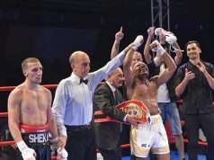 Bruno Tarimo winning in Serbia as an underdog. Photo Credit: WBN