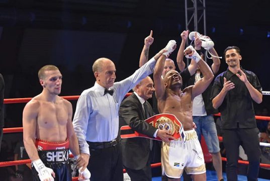 Bruno Tarimo winning in Serbia as an underdog. Photo Credit: WBN