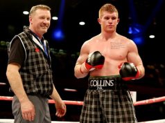 Steve Collins Senior and Junior after one of Junior's win. Photo Credit: The Guardian