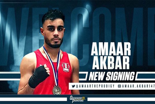 Amaar Akbar is delighted to have turned professional with Frank Warren.