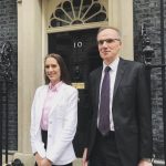 Whitney Clark outside 10 Downing Street. Photo Credit: Twitter, @_whitneyec