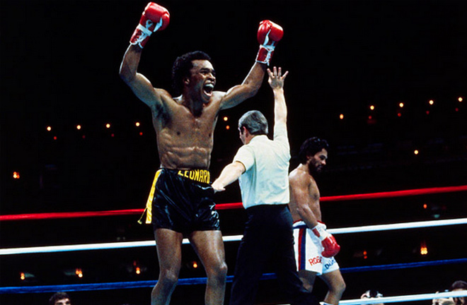 Leonard defeated Duran in the famous 'No Mas' bout in their rematch. Photo Credit: Fight Game Media.