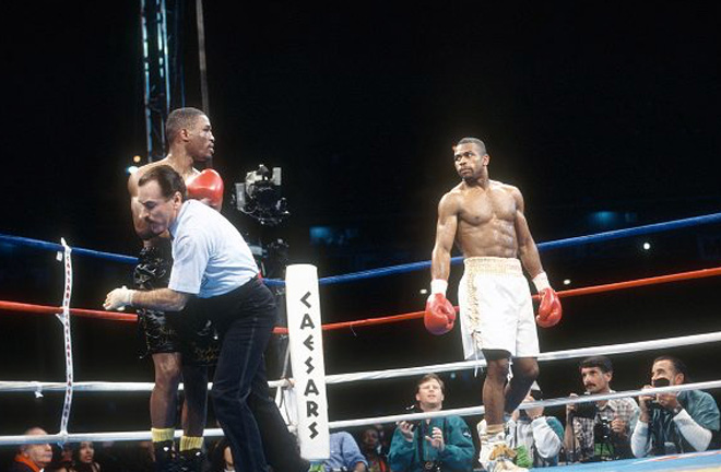 Roy Jones Jr taking on James Toney. Photo Credit: Hannibal Boxing