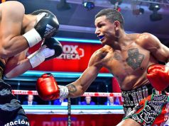 WBC Super Featherweight champion Miguel Berchelt outclassed Eleazar Valenzuela in Mexico City Photo Credit: Zanfer Promotions