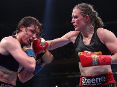 Taylor beat Delfine Persoon in June 2019 to become Undisputed Lightweight champion Photo Credit: Boxing Scene