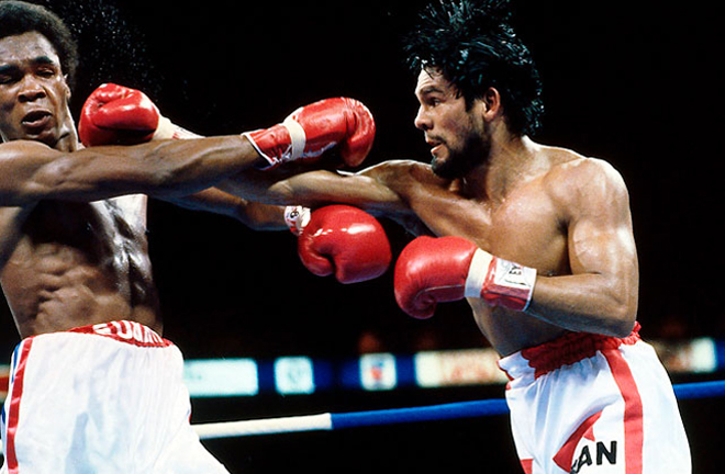 Durán ended Sugar Ray Leonard's unbeaten record in the first of three bouts in 1980 Photo Credit: The Sweet Science