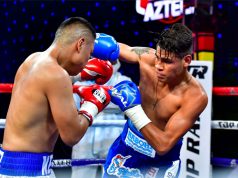 Navarette was in ruthless form as he powered past Lopez Photo Credit: Zanfer Promotions