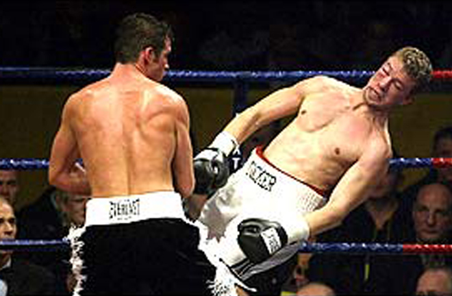Tocker Pudwill proved no challenge to Calzaghe in 2002 Photo Credit: BBC Sport