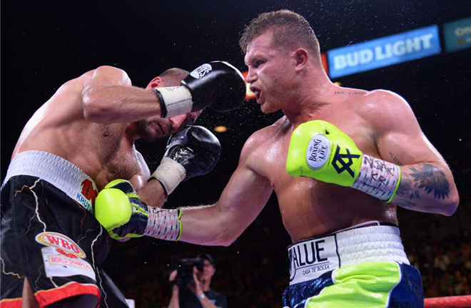 Canelo Alvarez relinquished the WBO title after stopping Kovalev in November Photo Credit: Joe Camporeale, USA TODAY Sports