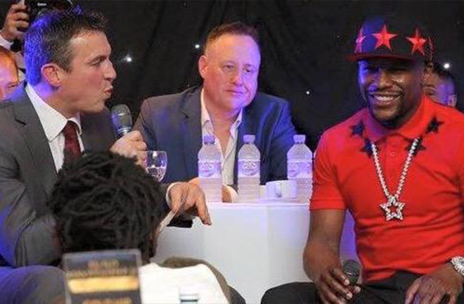 Ritchie Woodhall, Scott Murray and Floyd Mayweather at one of Scott's famous events. Photo Credit: Scott Murray