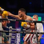 Hamzah Sheeraz proved far too strong for Paul Kean on route to retaining his WBO European strap Photo Credit: Queensberry Promotions