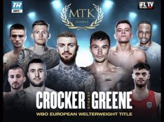 Lewis Crocker clashes with Louie Greene for the WBO European Welterweight crown as MTK return Photo Credit: MTK Global