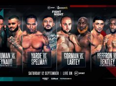 Anthony Yarde clashes with Dec Spelman on September 12 on BT Sport Photo Credit: Queensberry Promotions