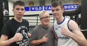 The McKenna brothers and trainer Freddie Roach in the Wildcard Gym. Photo Credit: boxing scene