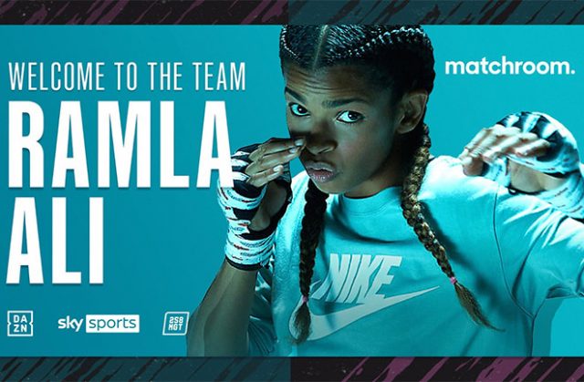 Ramla Ali has signed a deal with Eddie Hearn's Matchroom Boxing.