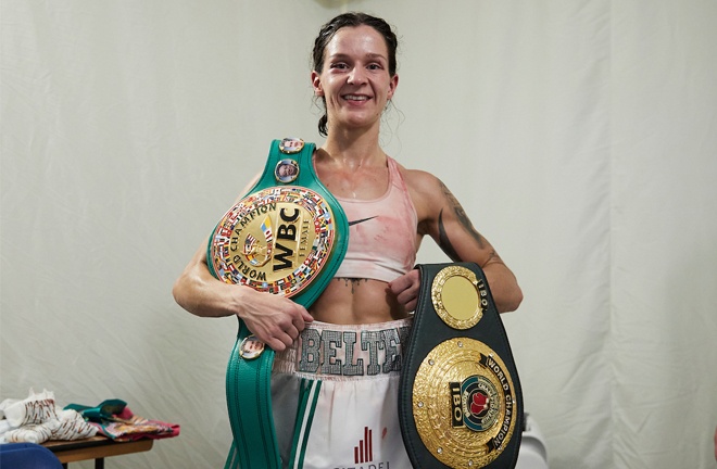 The winner is on course for a showdown with WBC champion Terri Harper Photo Credit: Mark Robinson / Matchroom Boxing