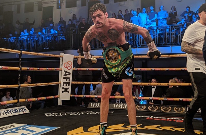 Tyrone McKenna reached the final with a controversial victory over Mohamed Mimoune Photo Credit: Scott Rawsthorne /MTK Global