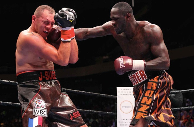 Duhaupas was stopped in eleven rounds by Deontay Wilder in Photo Credit: Lucas Noonan/Premier Boxing Champions