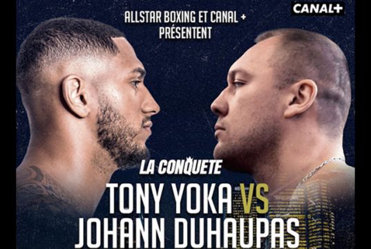 Tony Yoka clashes with Johann Duhaupas in Paris on Friday