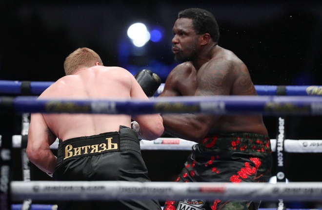 Dillian Whyte looks to respond after his brutal KO loss to Alexander Povetkin in August Photo Credit: Mark Robinson/Matchroom Boxing