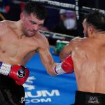 Jack Catterall landed two knockdowns on route to a decision win over Abderrazak Houya Photo Credit: Round ‘N’ Bout Media/Queensberry Promotions