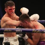 Docherty suffered a nasty cut Photo Credit: Mark Robinson/Matchroom Boxing