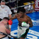 Heavyweight prospect David Adeleye continued his unbeaten streak Photo Credit: Round ‘N’ Bout Media/Queensberry Promotions