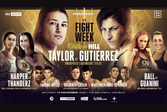 Katie Taylor puts all her Lightweight titles on the line against Miriam Gutierrez at The SSE Arena on Saturday