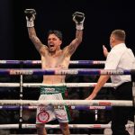 Kambosos Jr could not hide his delight after beating former world champion Selby Photo Credit: Dave Thompson/Matchroom Boxing